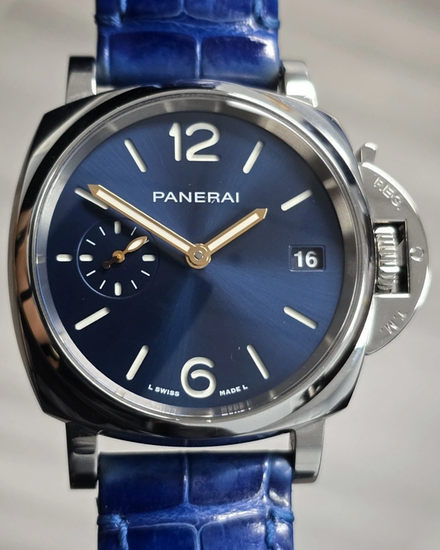 Panerai Luminor Due "Piccolo" 38MM Blue Dial Leather Strap (PAM01273)