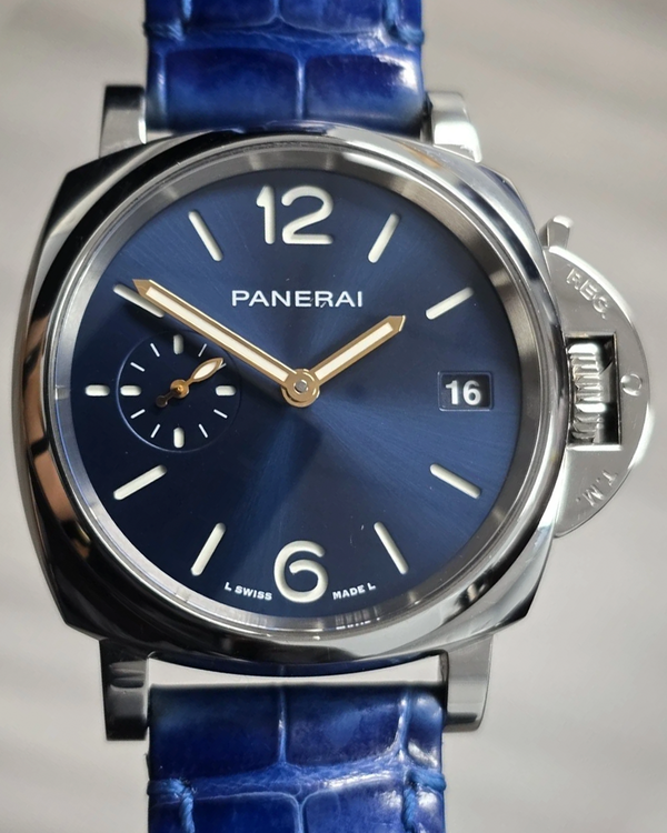Panerai Luminor Due "Piccolo" 38MM Blue Dial Leather Strap (PAM01273)