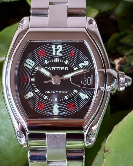 Cartier Roadster "Vegas Roulette" S.E. 37MM Black Dial Steel Bracelet (W62002V3)