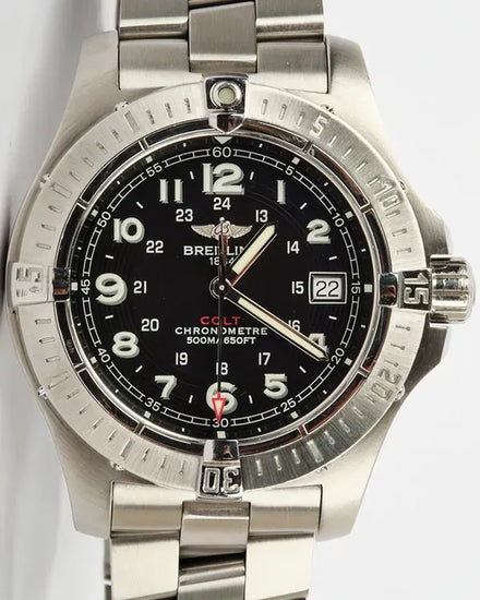 Breitling Colt II 41MM Quartz Black Dial Steel Bracelet (A74380)