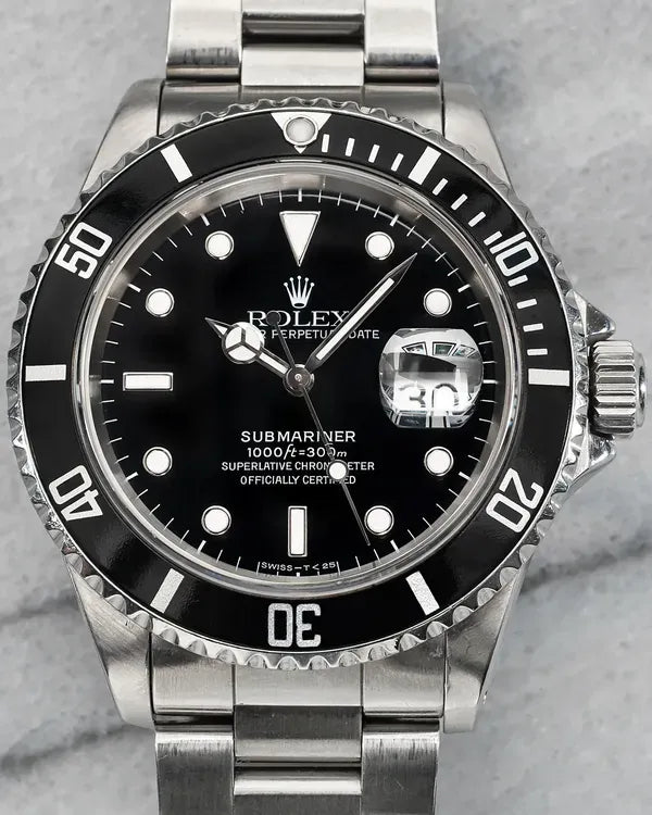 Rolex Submariner Date 40MM Black Dial Oyster Bracelet (16610)