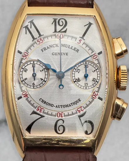 Franck Muller Casablanca Sunset 45MM Silver Dial Aftermarket Leather Strap (5850)