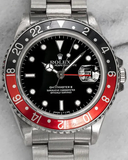 Rolex GMT-Master II "Coke" 40MM Black Dial Oyster Bracelet (16710)