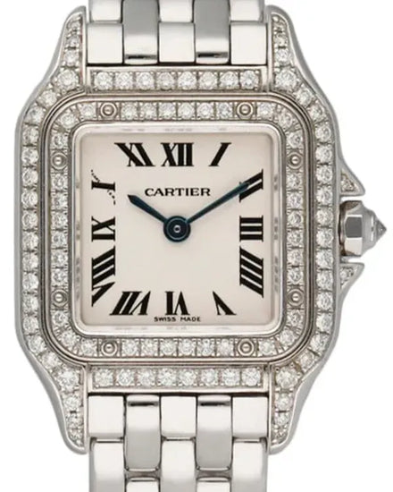 Cartier Panthère de Cartier 21MM White Dial White Gold Bracelet (WF3118F3)