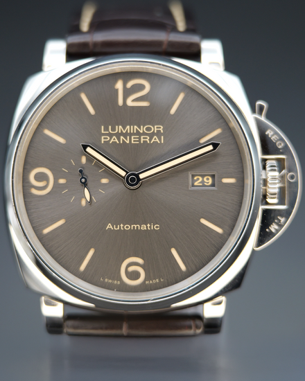 Panerai Luminor Due 45MM Grey Dial Leather Strap (PAM00943)