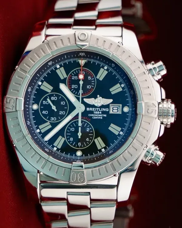 Breitling Super Avenger 48MM Blue Dial Steel Bracelet (A13370)
