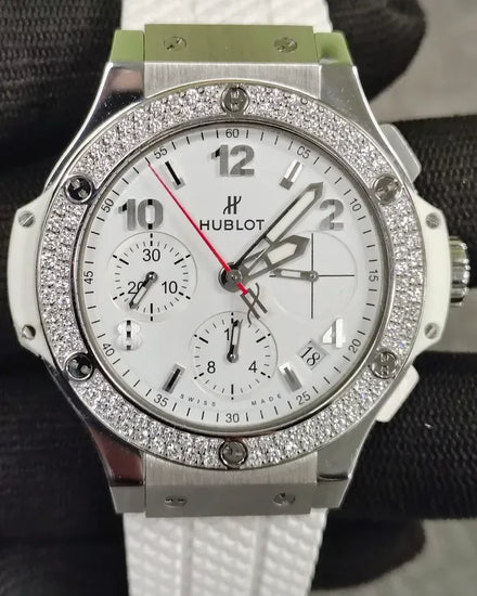 Hublot Big Bang Chronograph 44MM White Dial Rubber Strap (301.SE.230.RW.114)