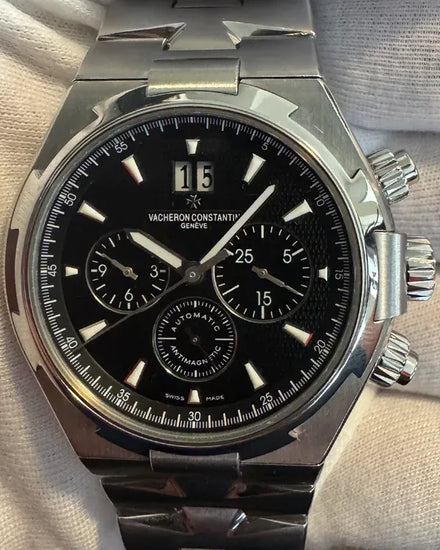 2015 Vacheron Constantin Overseas Chronograph 42MM Black Dial Steel Bracelet (49150/B01A-9097)