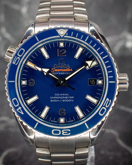 2015 Omega Seamaster Planet Ocean 42MM Blue Dial Titanium Bracelet (232.90.42.21.03.001)