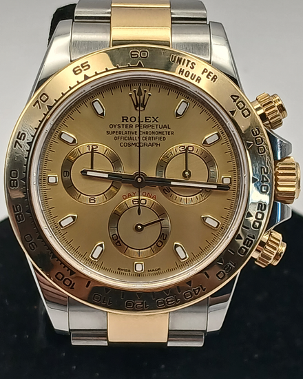 2023 Rolex Cosmograph Daytona 40MM Champagne Dial Two-Tone Oyster Bracelet (116503)