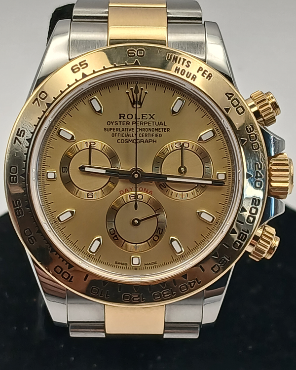 2023 Rolex Cosmograph Daytona 40MM Champagne Dial Two-Tone Oyster Bracelet (116503)