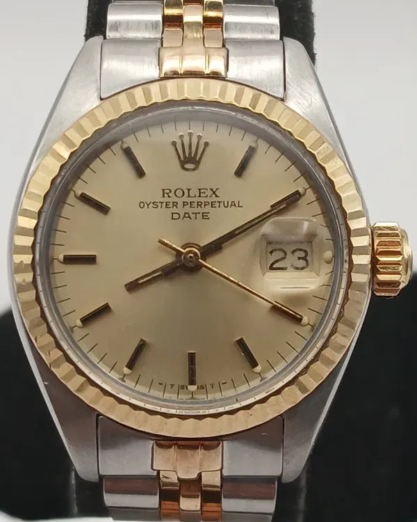 Rolex Lady-Datejust 26MM Champagne Dial Two-Tone Jubilee Bracelet (6917)
