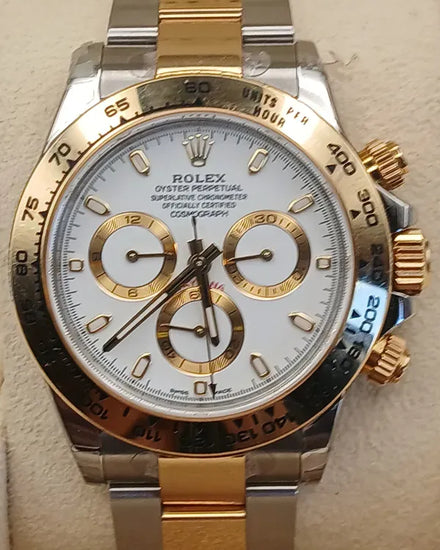 2018 Rolex Cosmograph Daytona 40MM White Dial Two-Tone Oyster Bracelet (116503)