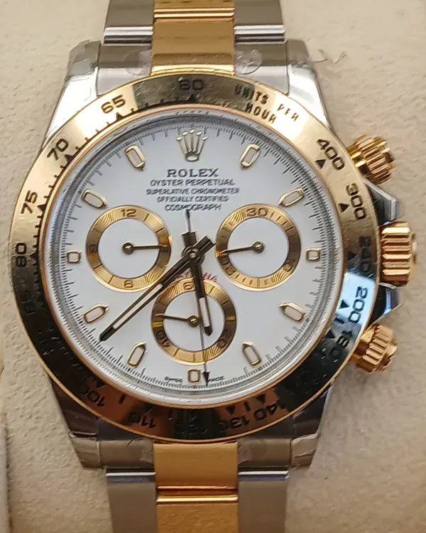 2018 Rolex Cosmograph Daytona 40MM White Dial Two-Tone Oyster Bracelet (116503)