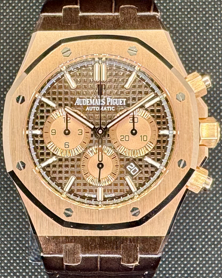 2020 Audemars Piguet Royal Oak Chronograph 41MM Chocolate Dial Leather Strap (26331OR.OO.D821CR.01)