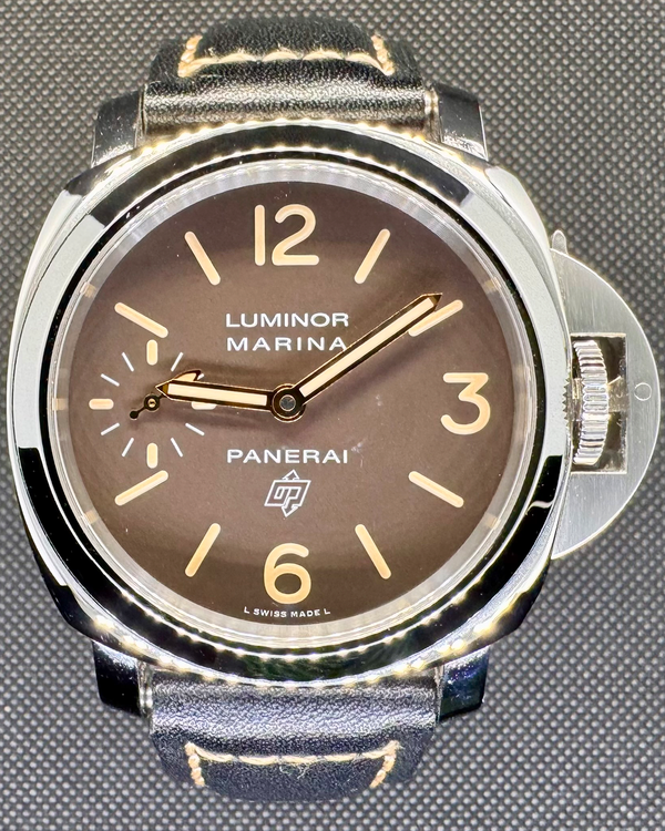2017 Panerai Luminor Marina Logo Tropical 44MM Brown Dial Leather Strap (PAM00632)