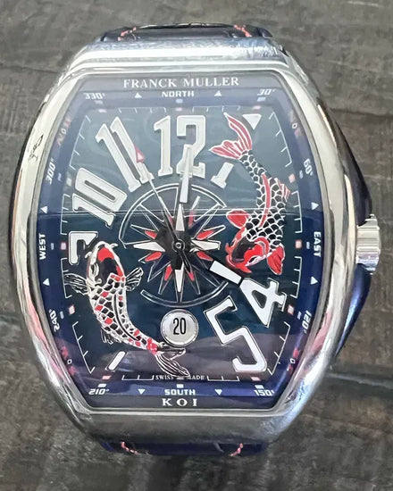 2023 Franck Muller Vanguard Yachting KOI L.E. 44MM Blue Dial Leather Strap (V45 YT SC DT KOI 2)