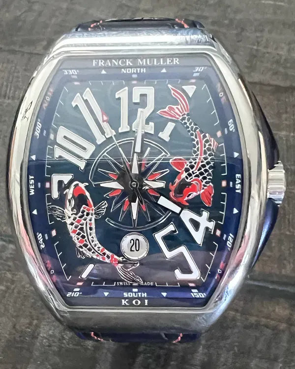 2023 Franck Muller Vanguard Yachting KOI L.E. 44MM Blue Dial Leather Strap (V45 YT SC DT KOI 2)