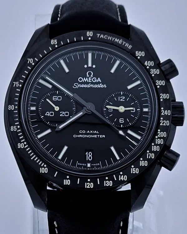Omega Speedmaster Dark Side of the Moon "Pitch Black" 44.25MM Black Dial Leather Strap (311.92.44.51.01.004)