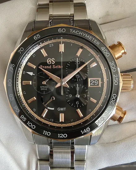 2024 Grand Seiko Sport Collection Chronograph GMT 43.8MM Brown Dial Steel Bracelet (SBGC244)