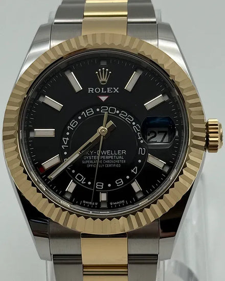 2025 Rolex Sky-Dweller 42MM Black Dial Two-Tone Oyster Bracelet (336933)