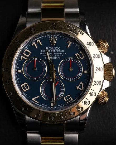 Rolex Cosmograph Daytona 40MM Blue Dial Two-Tone Oyster Bracelet (116523)