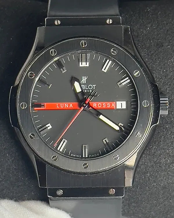 Hublot Classic Fusion Luna Rossa L.E. 41MM Black Dial Rubber Strap (B1915.11)