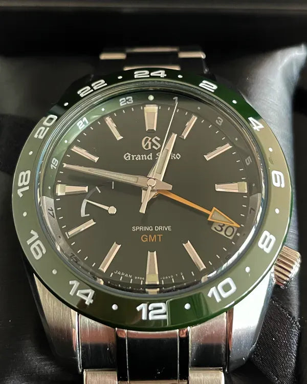2020 Grand Seiko Sport GMT 40.5MM Green Dial Steel Bracelet (SBGE257)