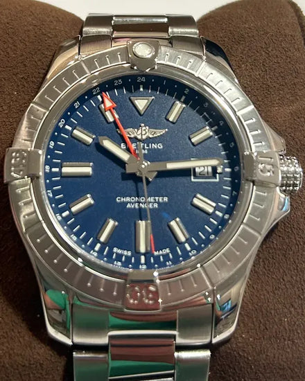 Breitling Avenger GMT 45MM Blue Dial Steel Bracelet (A32395)