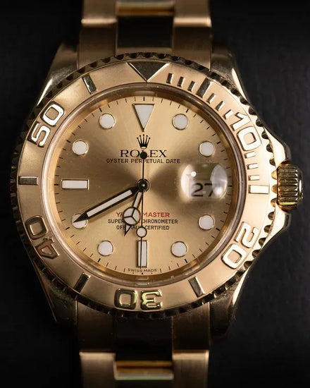 Rolex Yacht-Master 40MM Champagne Dial Yellow Gold Oyster Bracelet (16628)