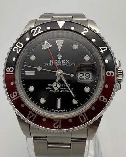 1995 (W Serial) Rolex GMT-Master II "Coke" 40MM Black Dial Oyster Bracelet (16710)