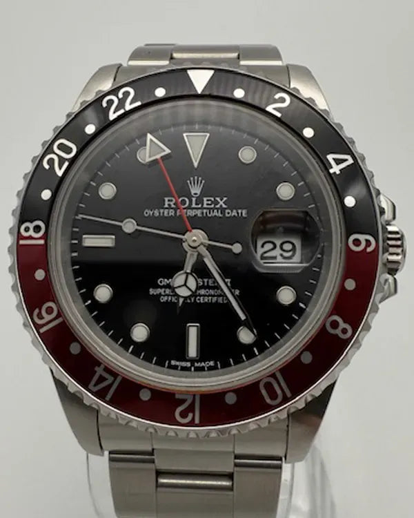 1995 (W Serial) Rolex GMT-Master II "Coke" 40MM Black Dial Oyster Bracelet (16710)