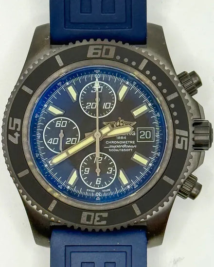 2019 Breitling Superocean Chronograph "Black II" L.E. 44MM Black Dial Rubber Strap (M13341B7/BD11)