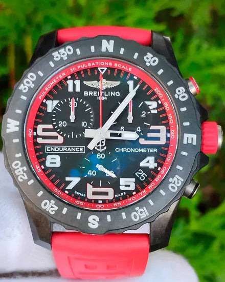2022 Breitling Endurance Pro 44MM Quartz Black Dial Rubber Strap (X82310)