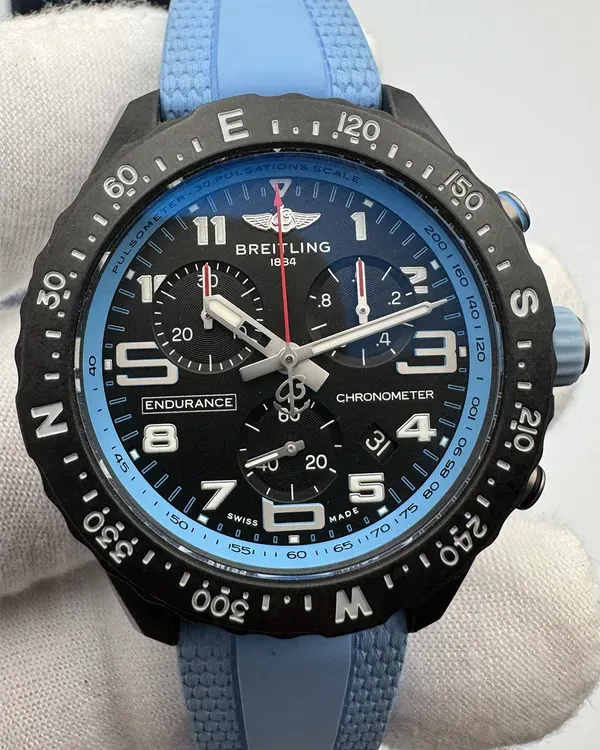 No Reserve - Breitling Endurance Pro 38MM Quartz Black Dial Rubber Strap (X83310281B1S1)