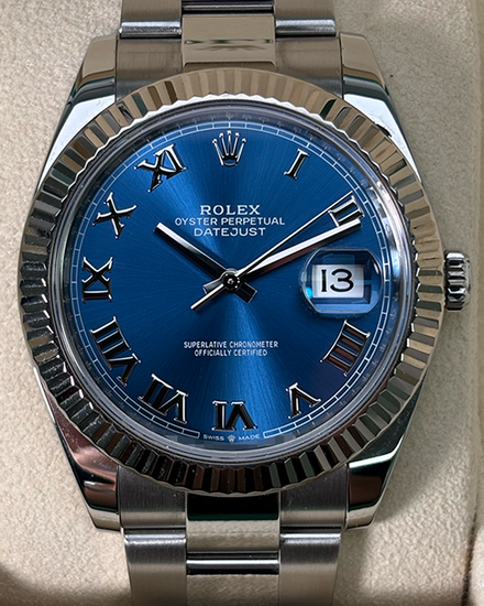 2021 Rolex Datejust 41MM Blue Dial Oyster Bracelet (126334)