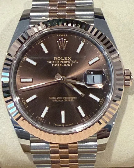 2025 Rolex Datejust 41MM Chocolate Dial Two-Tone Jubilee Bracelet (126331)