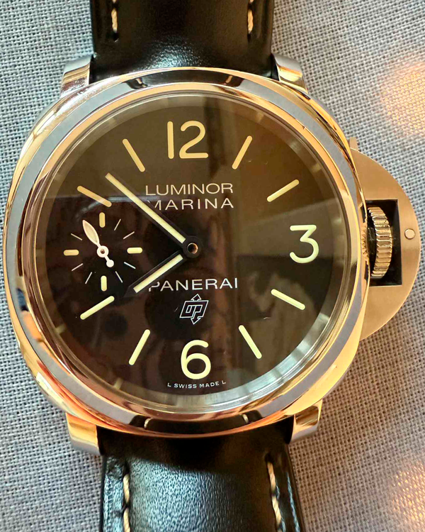 2018 Panerai Luminor Marina 44MM Black Dial Leather Strap (PAM00776)