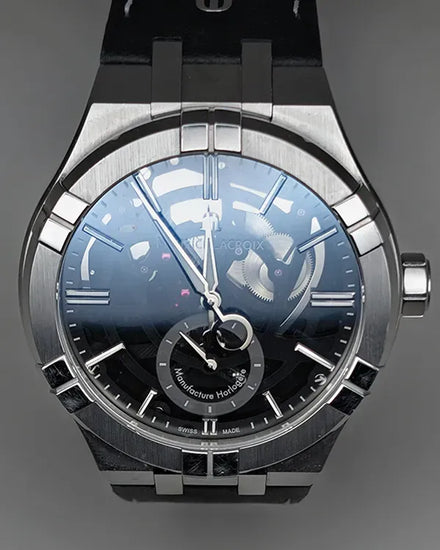 Maurice Lacroix Aikon Automatic 44MM Skeleton Dial Leather Strap (AI6088-SS002-030-1)