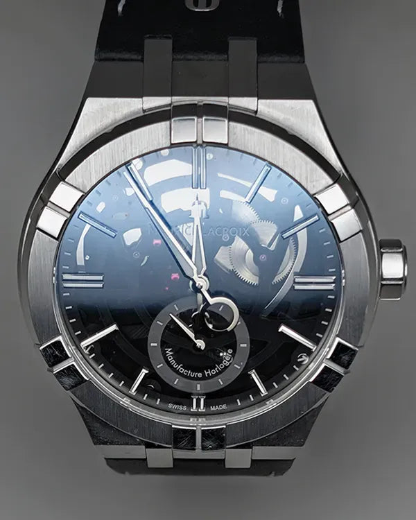 Maurice Lacroix Aikon Automatic 44MM Skeleton Dial Leather Strap (AI6088-SS002-030-1)