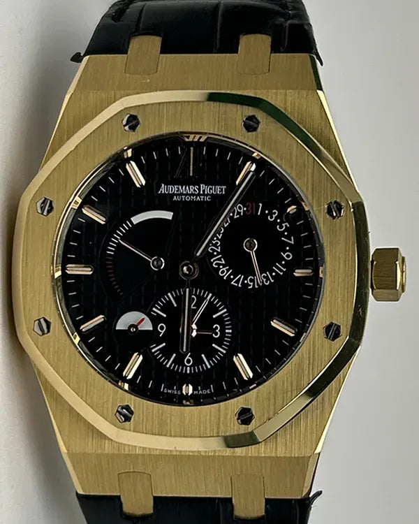 2005 Audemars Piguet Royal Oak Dual Time 39MM Black Dial Leather Strap (26120BA.OO.D088CR.01)