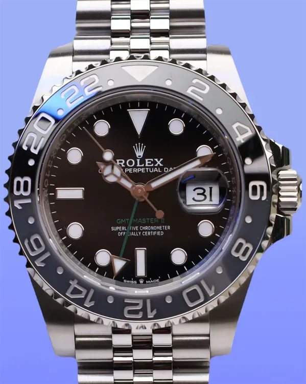 2024 Rolex GMT-Master II "Bruce Wayne" 40MM Black Dial Jubilee Bracelet (126710GRNR)