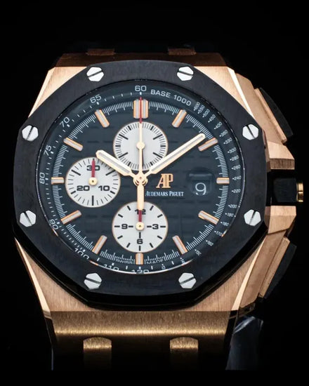 2015 Audemars Piguet Royal Oak Offshore Chronograph 44MM Black Dial Rubber Strap (26401RO)