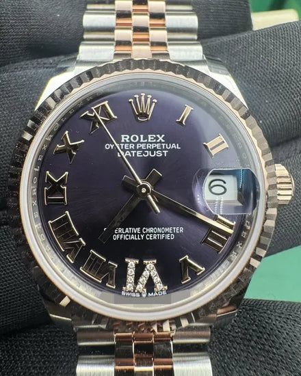 2025 Rolex Datejust 31MM Aubergine Dial Two-Tone Jubilee Bracelet (278271)
