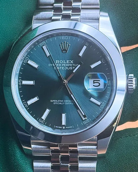 2025 Rolex Datejust 41MM Green Dial Jubilee Bracelet (126300)