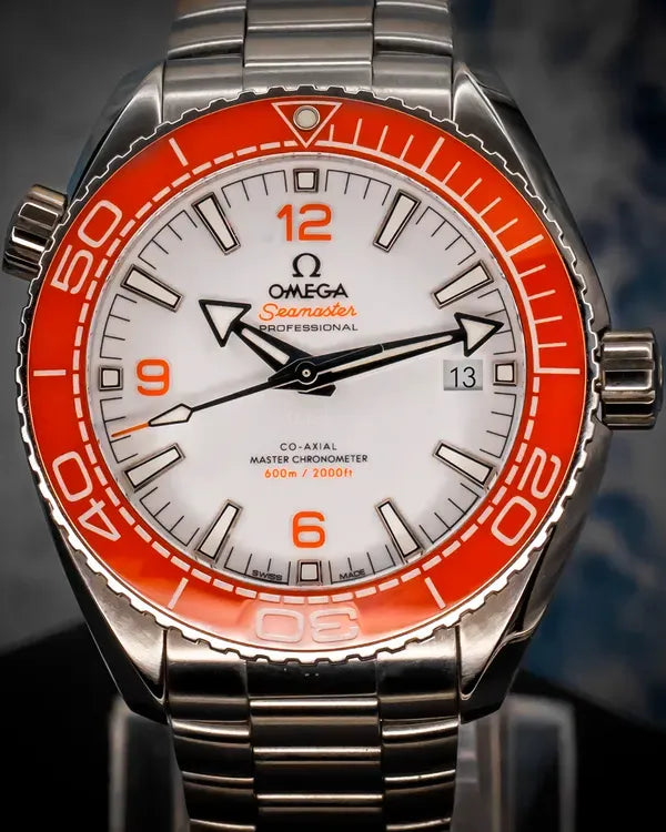 2025 Omega Seamaster Planet Ocean 600M "Creamsicle" 43.5MM White Dial Steel Bracelet (215.30.44.21.04.001)