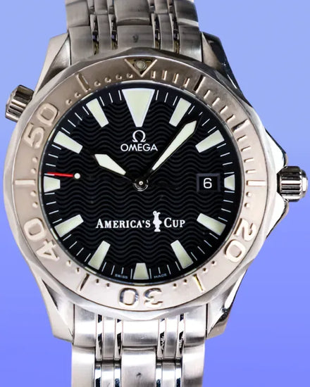 No Reserve - Omega Seamaster Professional "America's Cup" L.E. 41MM Black Dial Steel Bracelet (168.1617)