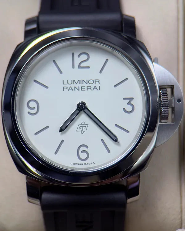 2025 Panerai Luminor Base Logo 44MM White Dial Rubber Strap (PAM01087)