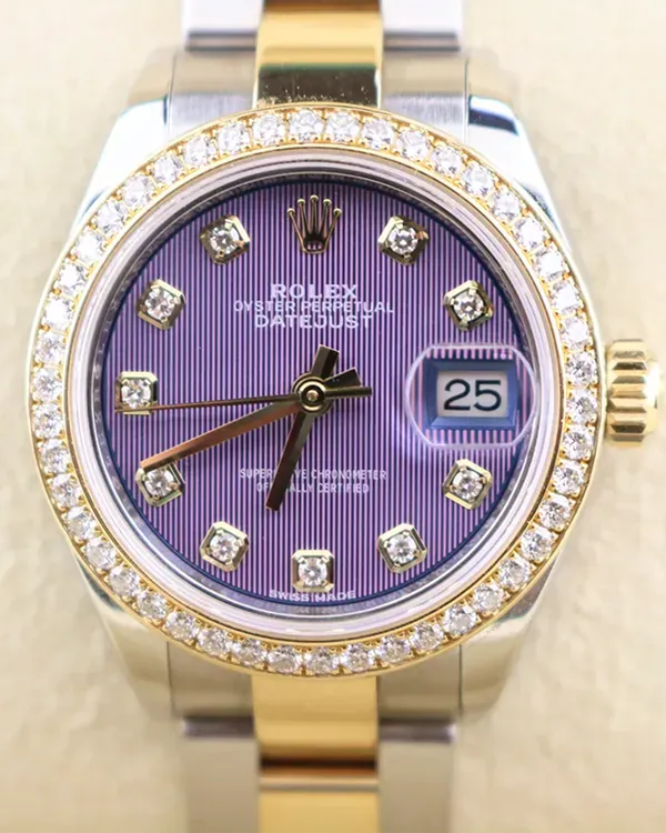 Rolex Lady-Datejust 28MM Lavender Dial Two-Tone Oyster Bracelet (279383RBR)