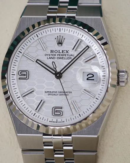 2025 Rolex Land-Dweller 36MM White Dial Flat Jubilee Bracelet (127234)